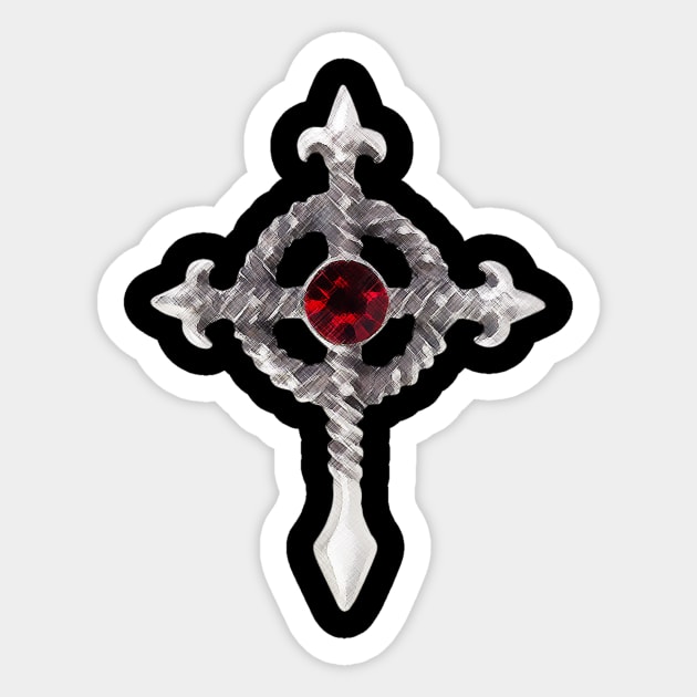 Mystic Cross Sticker by emma17